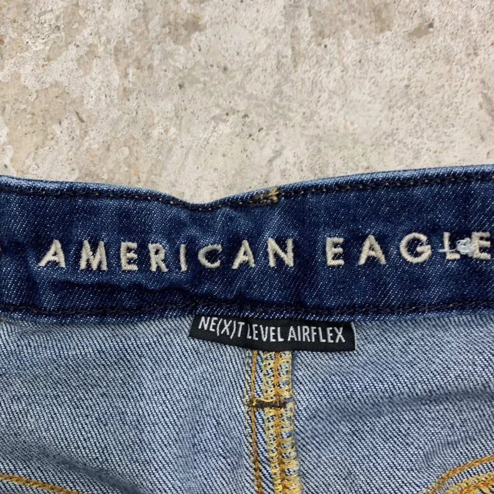 American Eagle Cut Off Jean Shorts Mens 28 Denim Athletic Fit Jorts Distressed
